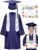 QZYL Preschool Graduation Gown Cap Set