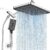High Pressure Rain Shower Head with Handheld Spray Combo Set, Adjustable 12″ Rainfall Dual Shower Head, Double&Tandem Shower Head, Waterfall Showerhead Bathroom -Silver Chrome