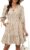 ECOWISH 3/4 Sleeve Mini Dress
