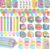 BenLouis 192Pcs Candyland Party Favors Ice Cream Donut Mini Notebook Stampers School Stationery Bulk for Kids Lollipop Sweet Treats Birthday Goodie Bags Pinata Filler Classroom Prizes Supplies