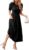 DOWERME Puff Short Sleeve Crewneck Dresses