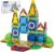 JIMI Mini Magnetic Tiles, Space Magnetic Building Blocks 42Pcs Travel Set with Iron Storage Box, STEM Educational Construction Toys for Boys Girls Ages 3 and Up Indoor Outdoor Building