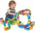 Innovakids Electric Train Sets Racer Track, 121 PCS DIY Cubes Anti-Gravity Klick Rail 3D Infinity Track, STEM Traffic Blocks Trainset Gifts Toys for 3+ Years Old Kids(2 Trains + 67 Tracks + 52 Others)