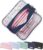 FAHZON Cute Pencil Case, 3 Large Compartments Pencil Pouch, Elastic Pen Slots&Mesh Pockets for Stationery, Pencil Bag for School Supplies with Zipper for Girls Boy Women Teens Adults-NavyBlue