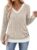 SAMPEEL V Neck Long Sleeve Shirts