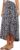 PRETTYGARDEN Womens Ditzy Floral Print Midi Skirt