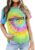 YI XIANG RAN Teacher Shirts Women: Tie Dye Teacher Tshirt Funny Teacher Life Shirt Teacher Tee Tops Short Sleeve Teacher Gifts(TieDye4, XX-Large)