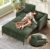 Welzona 47.2″ Convertible Sofa Bed Couch, Comfy Corduroy Loveseat Sleeper Sofa, 620lbs Capacity Couch Bed, Easy Setup Love Seat Sleeper Bed with 2 Pillow, Small Couches for Living Room/Office, Green