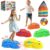 Dinosaur Toys for Kids 3-5, Mist Spraying Dino Roaring & Light up Stepping Stones for Kids, Indoor & Outdoor Durable Non-Slip Sensory Balance Stones Toy for Promoting Coordination, Great Toddlers Gift