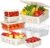 Fruit Storage Containers for Fridge, 4 Pack Plastic Food Storage Container | Fruit Containers Set with Removable Colander, Produce Saver Keep Berry Fruits Vegetables Meet Fresh Longer, Dishwasher Safe