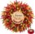 PRESENTASTIC Fall Leaf Wreath for Front Door
