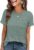 ANRABESS Womens Waffle Knit Tops