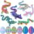 6PCS 3D Printed Dragon Eggs with Dragon Inside, Easter Basket Stuffers Mini Mystery Crystal Egg Fidget Toy, Surprise 3D Printed Animals Toy