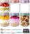 Overnight Oats Containers with Lids and Spoon for Food Storage 6 pack 16 oz | Wide Mouth Mason Salad Jars, Leakproof and Reusable Glass Food Storage Container for Yogurt Snacks Spice