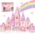 LATI Magnetic Tiles Princess Castle Building Toy for Kids, Double-Sided Magnetic Blocks for Day & Night Play, Open-Ended STEM Educational Toy, Compatible with Other Brands, Gift for Girls Ages 3–8