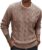 GRACYOGA Mens Sweater Cable Knit Pullover
