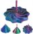 3D Printed Sensory Fidget Star with Handles, Colorful Fractal Expanded Fidgets, Hexagon Whirling Spiral Star Shaped Toys for Office Desktop Decompression, Stress Relief