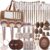 KUORYZAL Brown Makeup Brushes Set Professional 63Pcs with Case Premium Synthetic for Foundation Concealer Blush Eyeshadow Powder Contour Makeup Brush Kit Face Eye Make up Brushes & Tools