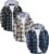 ZITY 3 Pack Mens Flannel Hoodie Shirts