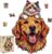 Cat and Dog Wooden Puzzles for Adults, Funny Animal Wooden Jigsaw Puzzles for Adults 200 Piece, Unique Shape Wood Cut Puzzle, Fun Challenging Puzzle Gift for Friends Family Game Home Decor 11 * 7.7 in