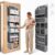 6-in-1 Over Door Hanging Organizer with 12 Mesh Pockets, 44 lbs Capacity, Deep Gray – Versatile Behind Door Storage for Baby Nursery, Newborn