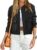 ANRABESS Cropped Bomber Jacket