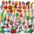 64Pcs Animal Erasers for Kids Cute Pencil Erasers Bulk Desk Pets Puzzle for Classroom Rewards Treasure Box Toys for Boys and Girls Classroom Prizes Party Favors for Kids Back to School Supplies