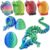 Qxbuhe 12 inch 3D Printed Dragon Eggs with Dragon Inside. Easter Dragon Eggs, Mystery Surprise Easter Eggs for Kids, Unique 3D Printed Animals (Cyanine)