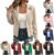 VOGFFR Jackets for Women Trendy,Fall Jackets for Women Full Zip Bomber Lapel Collar Lightweight Coat Textured Jacket with Zipper Pockets