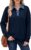 ANRABESS Sweatshirt for Women with Quarter Button Henley Neck