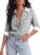 ECOWISH Striped Button Down Shirt