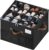 MSTONAL Shoe Organizer for Closet, 1 Pack Shoe Storage Container with Adjustable Dividers, Space Saving Shoe Box Storage Organizer Bin with Clear Lid and 4 Handles, Fits 8-16 Pairs, Pure Black