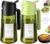 USLAI Oil Sprayer for Cooking, 16oz/470ml 2 in 1 Glass Olive Oil Dispenser Bottle for Kitchen, Air Fryer, BBQ and Salad – Black Green