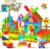 116 PCS Magnetic Blocks Set, 1″ Magnet Building Blocks with Toy Eyes and Storage Bag for Kids Gifts, STEM Educational Preschool Sensory Toys for Toddlers Boys Girls Ages 3 4 5 6 7 8 + (Bright Color)