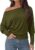 PRETTYGARDEN Womens Off The Shoulder Batwing Long Sleeve Top