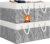 StorageTastic Storage Bin,Collapsible Storage Basket For Organizing,Large Storage Boxes With Rope Handles,Storage Containers,White & Grey,4 Pack