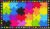 Booooom Jackson Colorful Rainbow Classroom Rug – 7’6″ x 13’1″ Large Carpet with 24 Spots for Preschool, Elementary, Daycare – Non-Slip Backing, Seating Squares for Circle Time & Reading
