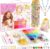 Sistenia Girls Gifts Bracelet Making Kit, 20 Colors Polymer Clay Beads with Charms Letter Beads Arts and Crafts Kit Jewelry Making Set Cute Stuff Birthday Gift Idea for Kids Ages 6-15