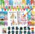 BenLouis Winter Party Favors Set Holiday Themed Coloring Book Classroom Gift Prizes Bulk for Students Kids Christmas Frozen Birthday Goodie Bag Stuffers Pinata Filler (24Set Animals)