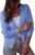 BTFBM V Neck Cardigan Sweaters for Women 2026 Fall,Blue,S
