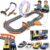 9.86ft 2-in-1 Slot Car Track Sets Toy – with 4 Cars, Battery or Electric Car Track Set with Dual Racing Game, Flash Circular Track, Lap Counter,Birthday Xmas Gifts Toys for Boys(S2-Raven)