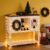 IDEALHOUSE Coffee Bar Cabinet, Console Entryway Table with Storage, Farmhouse Sideboard Buffet Cabinet with Sliding Barn Doors, Wine Liquor Cabinet with Racks for Kitchen, Hallway, Living Room, White