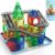 ORZbb Mini Magnetic Tiles Road with Case Toddler Travel Toys Trip Essentials Set, Magnetic Building Blocks Toys for 3 4 5+ Year Old Boys Girls Montessori Sensory Learning Easter Birthday Gifts