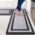 Mattitude Kitchen Mats Set of 2,Cushioned Anti-Fatigue Non-Skid Rug Sets Ergonomic Comfort Standing Mat for Kitchen, Floor, Office, Sink, Laundry, Black and Gray