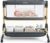 Ezebaby 3 in 1 Baby Bassinet Bedside Sleeper, Rocking Bassinet for Baby with Comfy Mattress & Breathable Full Mesh Sides, 7 Height Adjustable | Portable Crib for Newborns with Lockable Wheels
