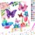 LCOZX 3D Butterfly Diamond Art Kit Girls 8-12 with Shaped Wood Stand