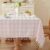 Gingham Tablecloth Rectangular Tassels Picnic Table Cover 55”x 70” | Pink, Cotton Linen Checkered Table Cloth, Plaid, Washable,Reusable, Picnic, Party, Fall, Outdoor, Wrinkle free