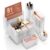 81 PCS Clear Plastic Drawer Organizer Set 4 Sizes Desk Divider Storage Bin