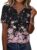 Zeagoo Womens Summer Tops Short Sleeve V Neck T Shirts 2026 Boho Floral Blouses Business Work Tunic Tee Tshirts