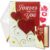 Decorably Foil & Glittery 5.5x8in Handmade Individual Valentines Day Card for Wife or Girlfriend with Heart Cutout, Envelope & Stickers for Romantic Partner, Printed Message Inside, Gifting & Mailing